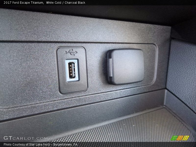 White Gold / Charcoal Black 2017 Ford Escape Titanium