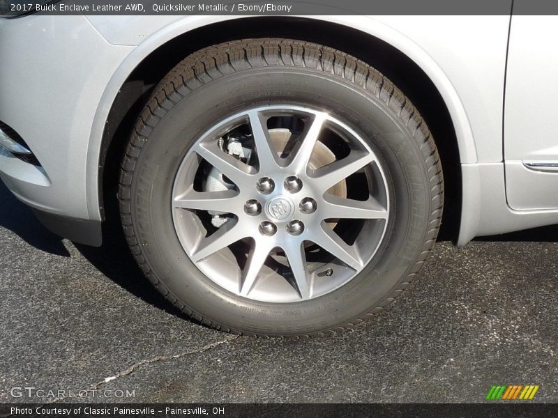 Quicksilver Metallic / Ebony/Ebony 2017 Buick Enclave Leather AWD