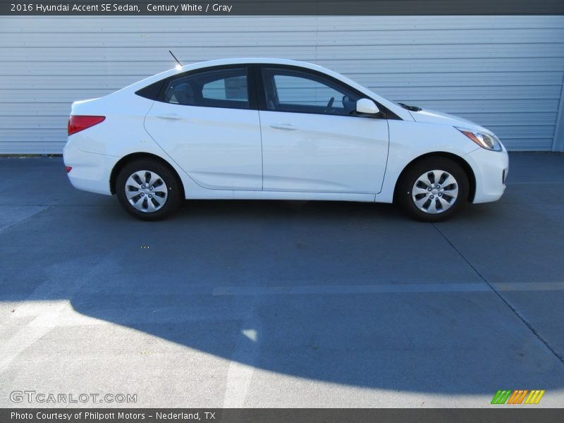Century White / Gray 2016 Hyundai Accent SE Sedan