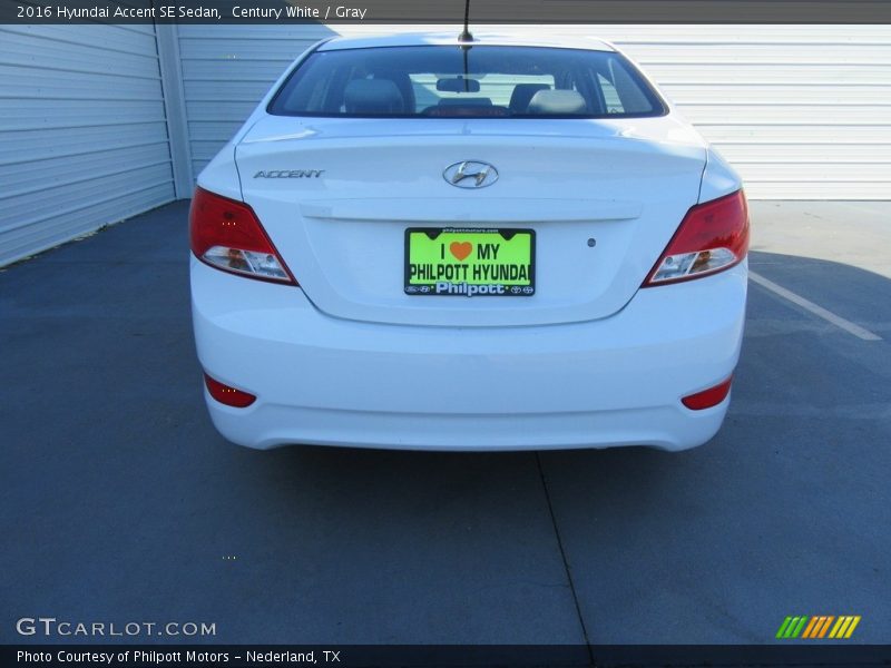 Century White / Gray 2016 Hyundai Accent SE Sedan