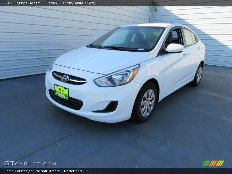 Century White / Gray 2016 Hyundai Accent SE Sedan