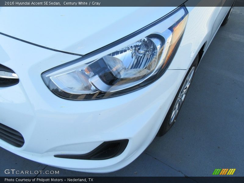 Century White / Gray 2016 Hyundai Accent SE Sedan