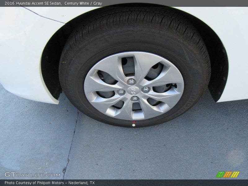 Century White / Gray 2016 Hyundai Accent SE Sedan
