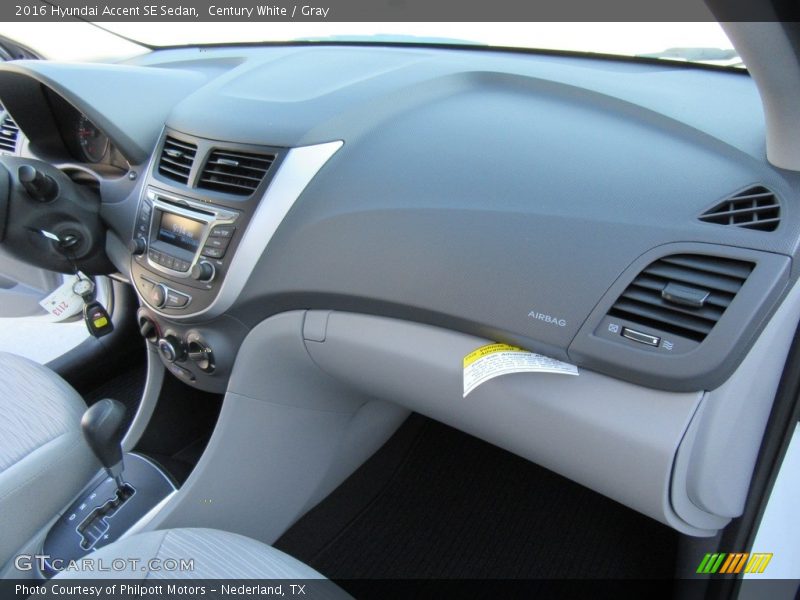Century White / Gray 2016 Hyundai Accent SE Sedan