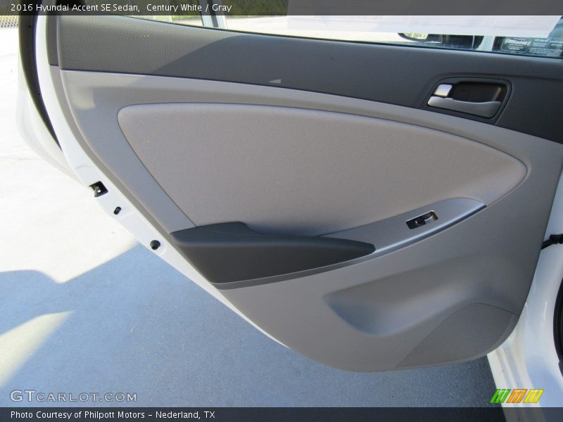 Century White / Gray 2016 Hyundai Accent SE Sedan