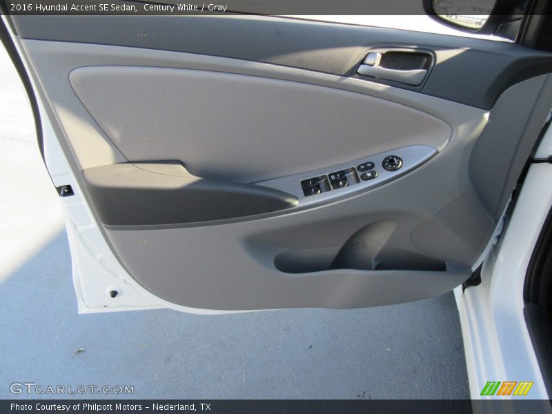 Century White / Gray 2016 Hyundai Accent SE Sedan