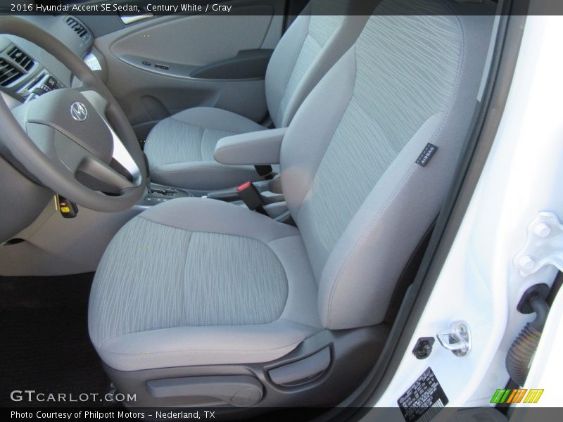 Century White / Gray 2016 Hyundai Accent SE Sedan