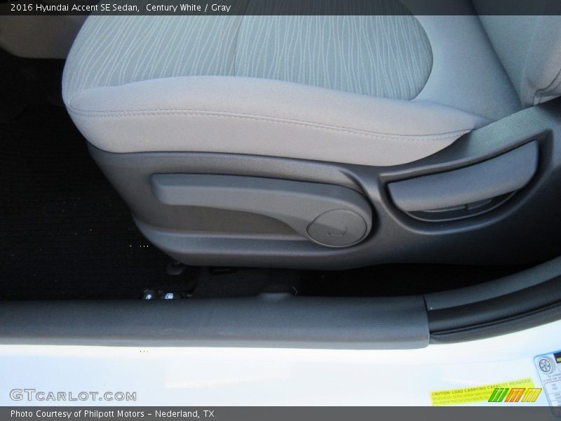 Century White / Gray 2016 Hyundai Accent SE Sedan