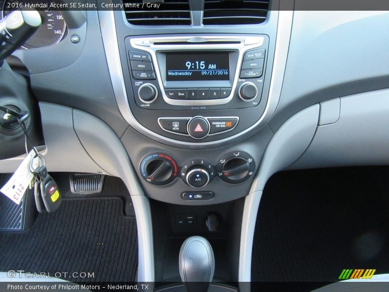 Century White / Gray 2016 Hyundai Accent SE Sedan