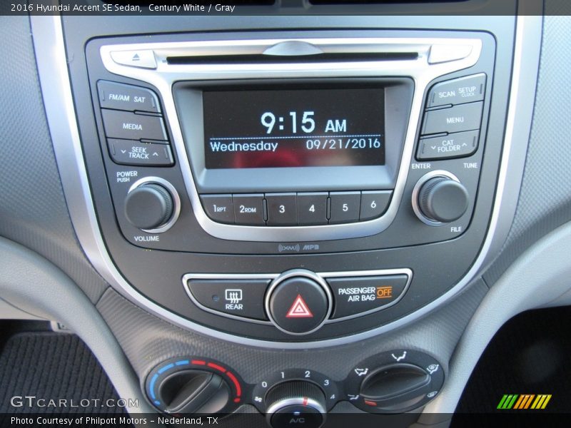 Century White / Gray 2016 Hyundai Accent SE Sedan
