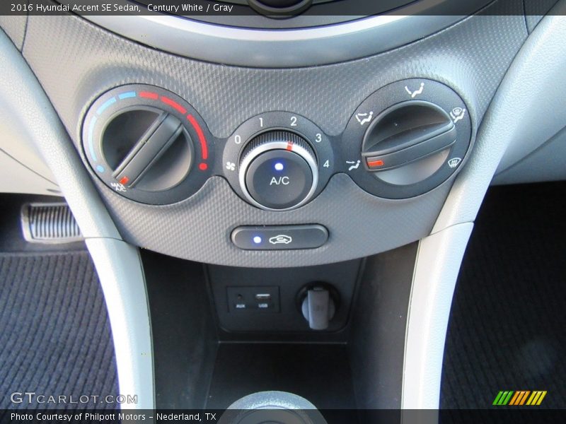 Century White / Gray 2016 Hyundai Accent SE Sedan