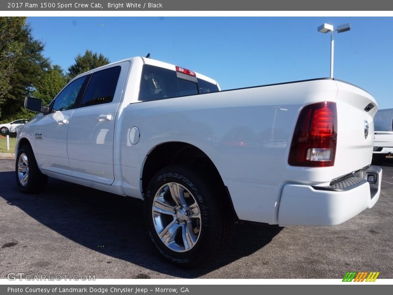 Bright White / Black 2017 Ram 1500 Sport Crew Cab