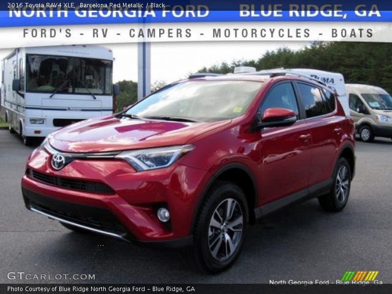 Barcelona Red Metallic / Black 2016 Toyota RAV4 XLE