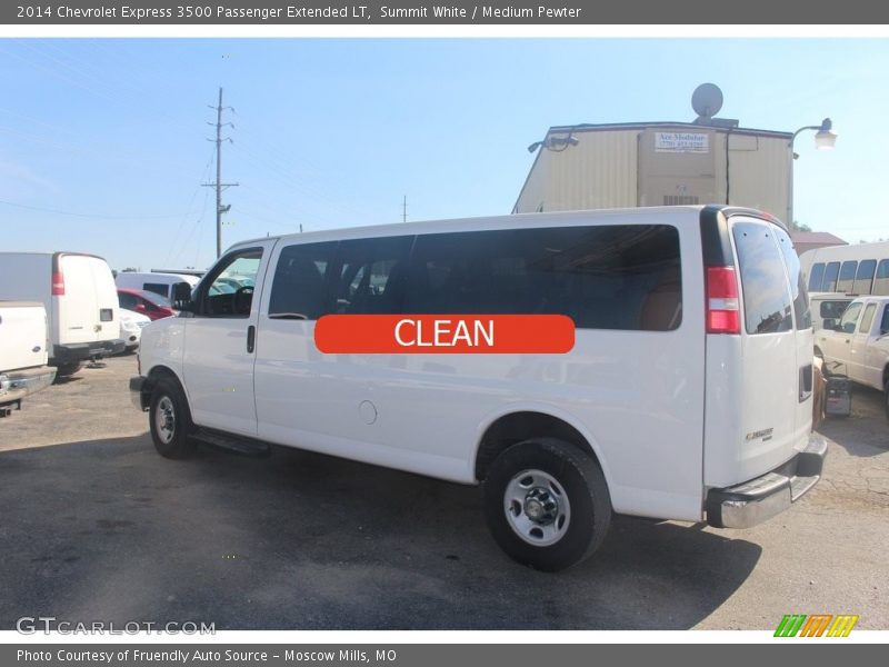 Summit White / Medium Pewter 2014 Chevrolet Express 3500 Passenger Extended LT
