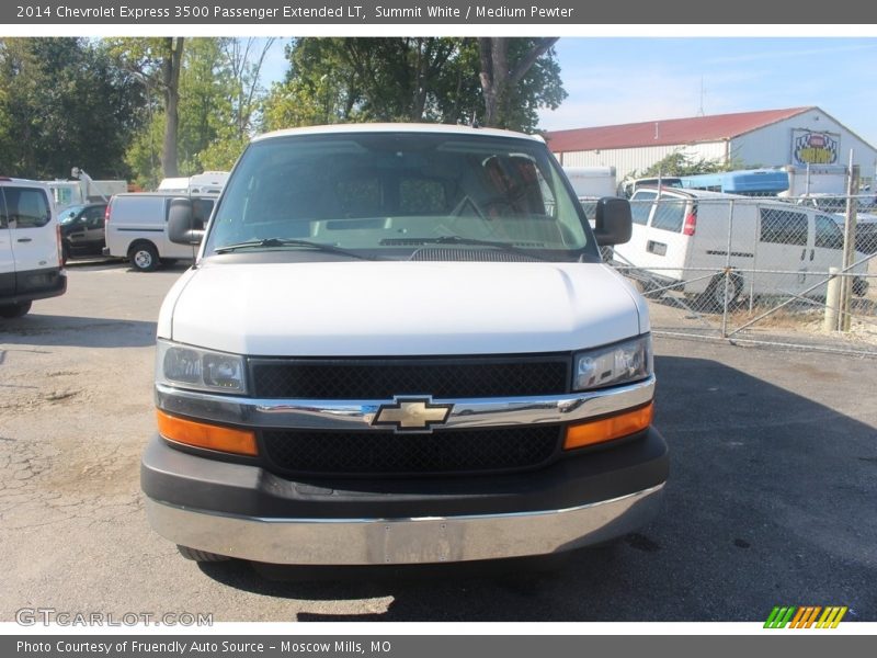 Summit White / Medium Pewter 2014 Chevrolet Express 3500 Passenger Extended LT
