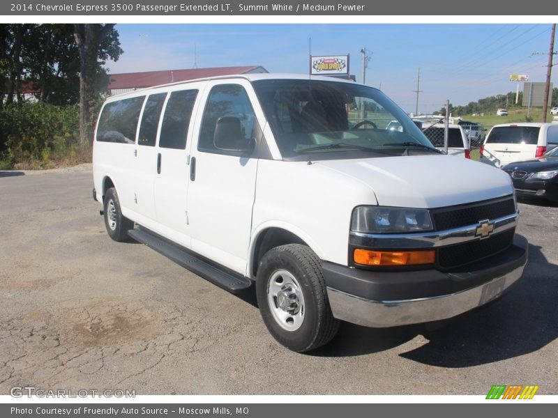 Summit White / Medium Pewter 2014 Chevrolet Express 3500 Passenger Extended LT