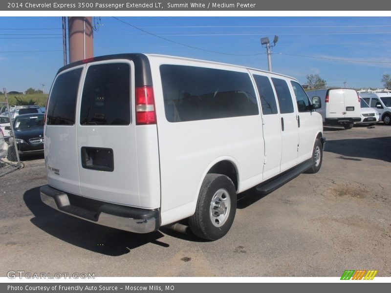 Summit White / Medium Pewter 2014 Chevrolet Express 3500 Passenger Extended LT