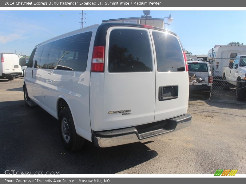 Summit White / Medium Pewter 2014 Chevrolet Express 3500 Passenger Extended LT