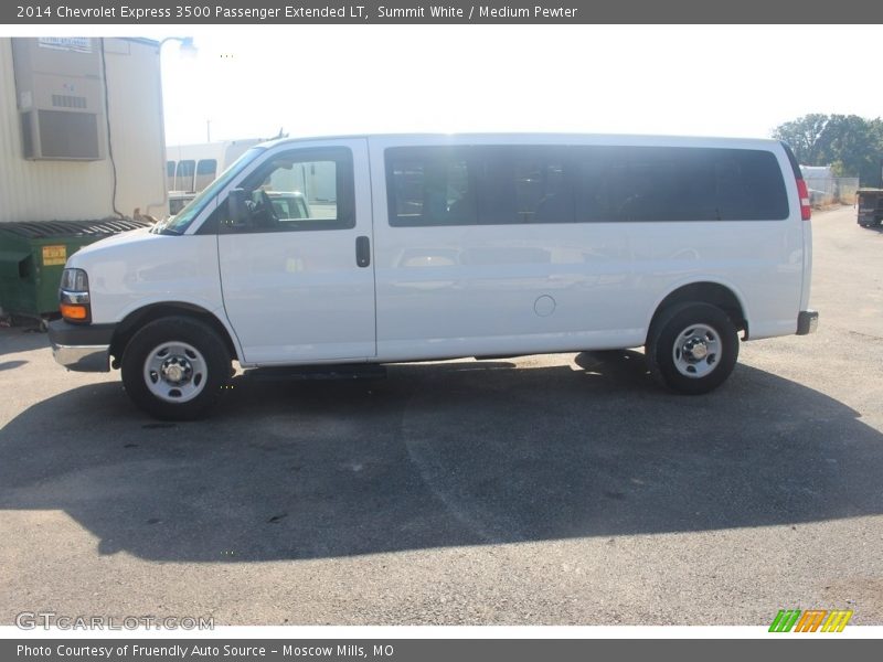 Summit White / Medium Pewter 2014 Chevrolet Express 3500 Passenger Extended LT