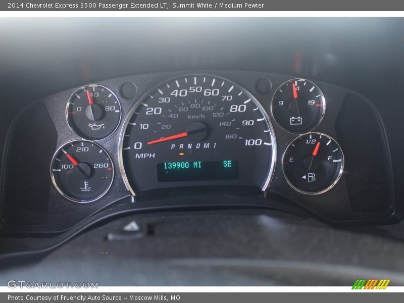 Summit White / Medium Pewter 2014 Chevrolet Express 3500 Passenger Extended LT