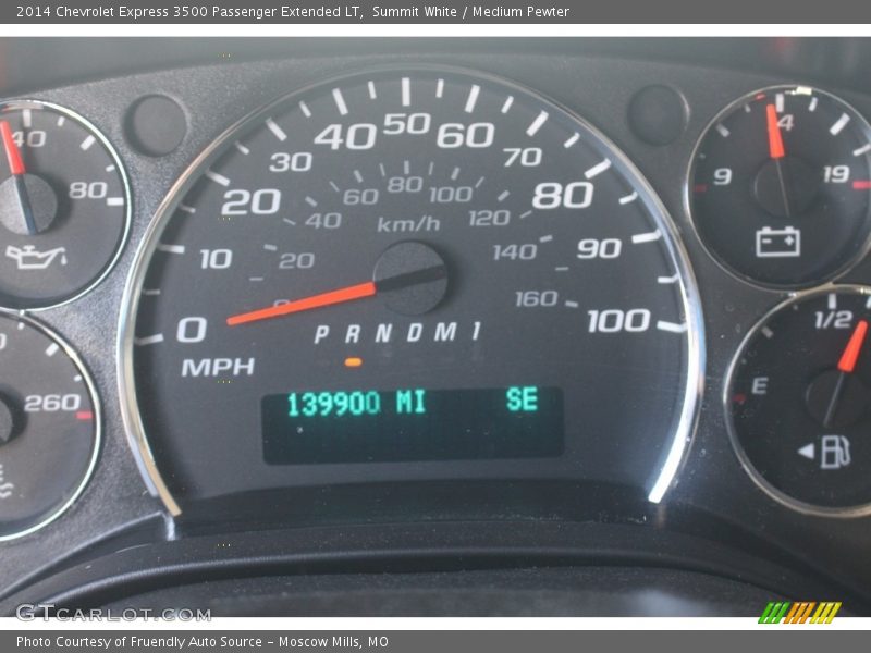 Summit White / Medium Pewter 2014 Chevrolet Express 3500 Passenger Extended LT