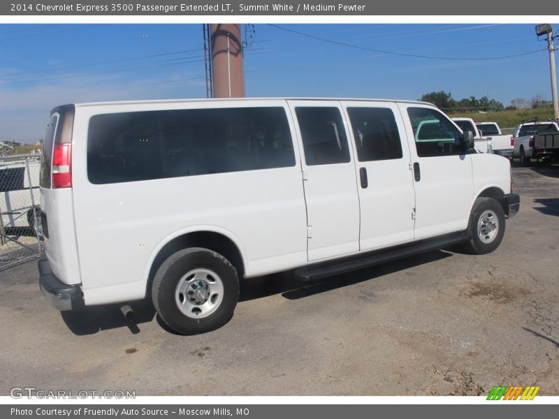 Summit White / Medium Pewter 2014 Chevrolet Express 3500 Passenger Extended LT