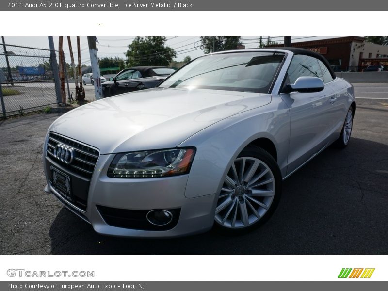 Ice Silver Metallic / Black 2011 Audi A5 2.0T quattro Convertible