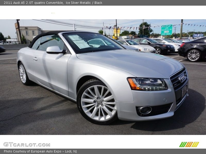 Ice Silver Metallic / Black 2011 Audi A5 2.0T quattro Convertible