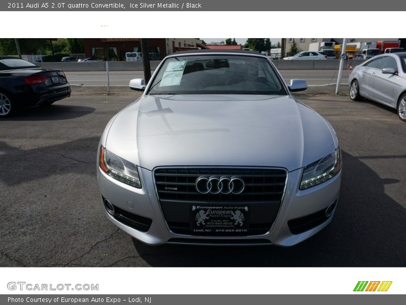 Ice Silver Metallic / Black 2011 Audi A5 2.0T quattro Convertible