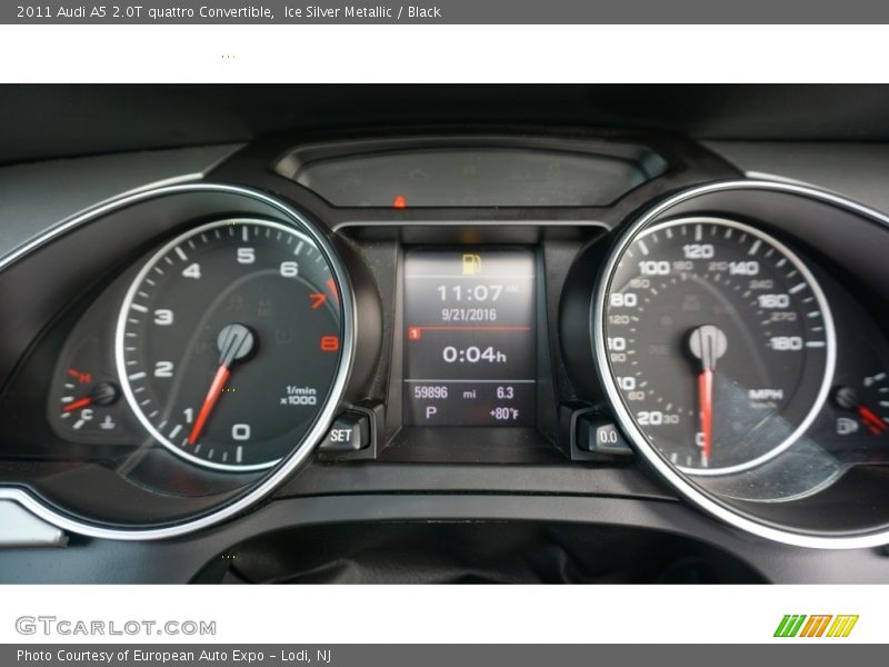 Ice Silver Metallic / Black 2011 Audi A5 2.0T quattro Convertible