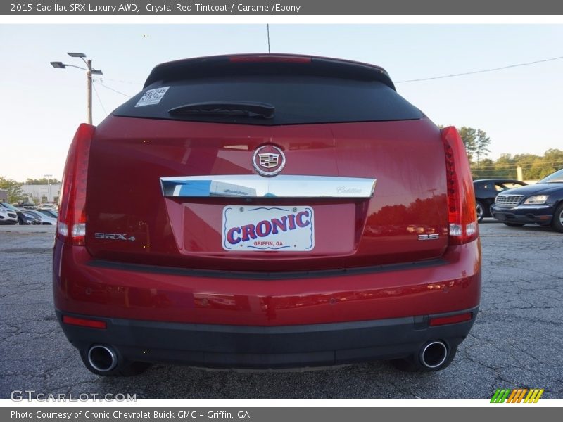 Crystal Red Tintcoat / Caramel/Ebony 2015 Cadillac SRX Luxury AWD