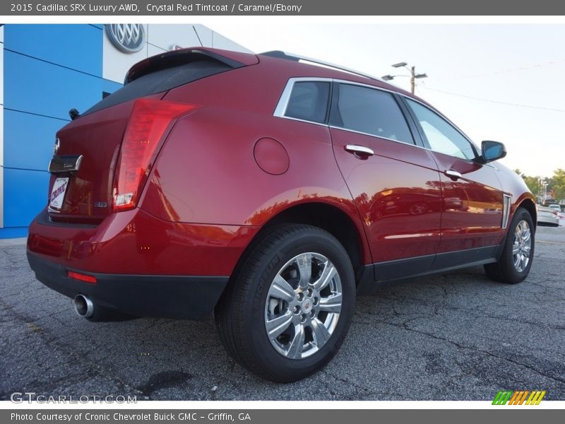 Crystal Red Tintcoat / Caramel/Ebony 2015 Cadillac SRX Luxury AWD