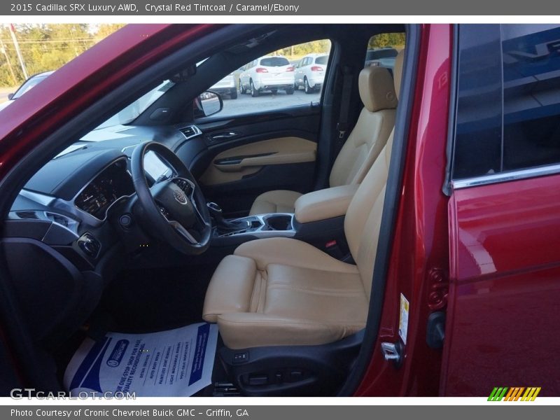 Crystal Red Tintcoat / Caramel/Ebony 2015 Cadillac SRX Luxury AWD