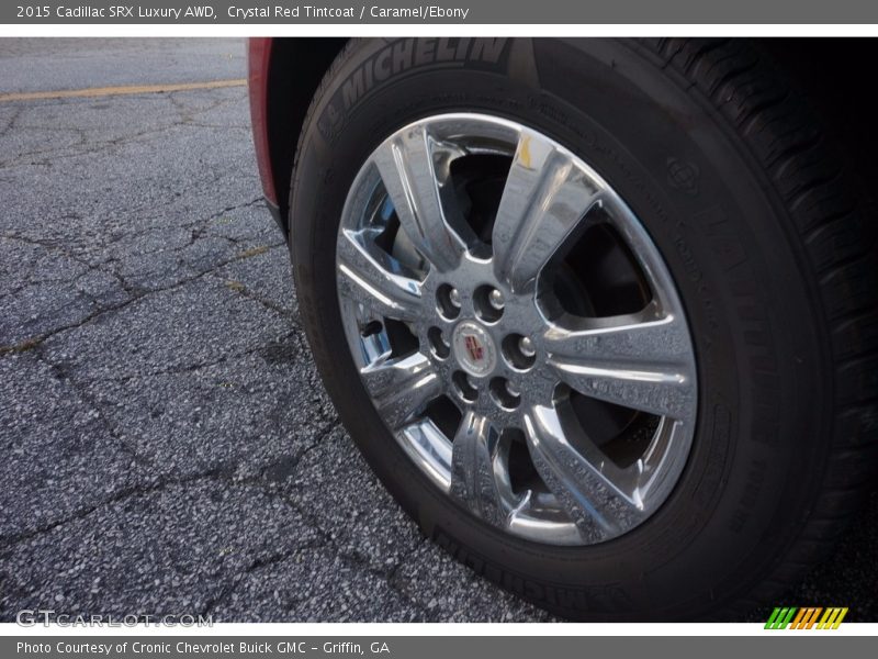 Crystal Red Tintcoat / Caramel/Ebony 2015 Cadillac SRX Luxury AWD