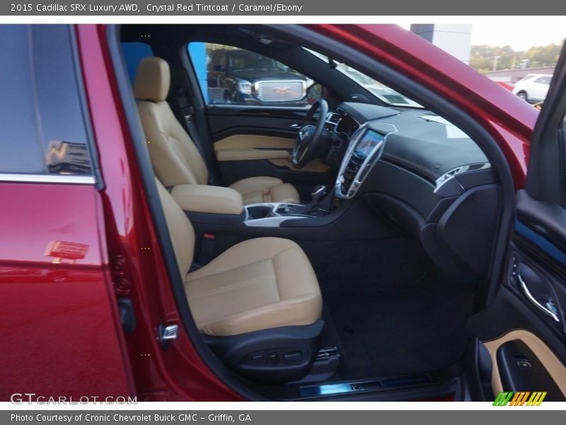 Crystal Red Tintcoat / Caramel/Ebony 2015 Cadillac SRX Luxury AWD