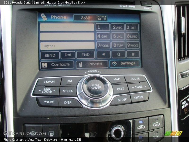 Harbor Gray Metallic / Black 2011 Hyundai Sonata Limited