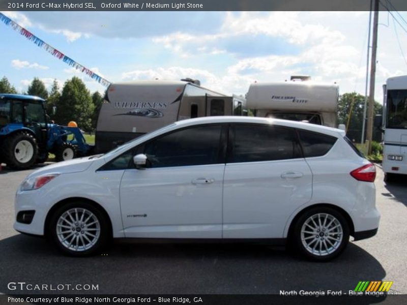 Oxford White / Medium Light Stone 2014 Ford C-Max Hybrid SEL