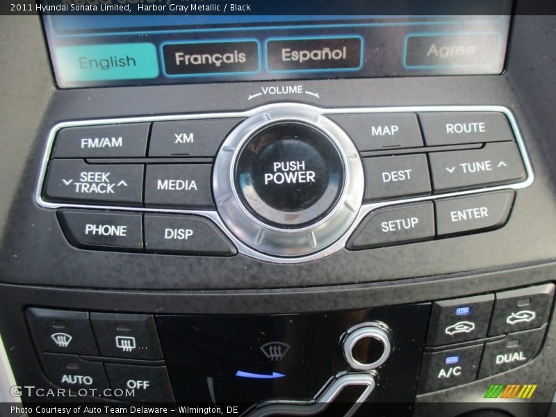 Harbor Gray Metallic / Black 2011 Hyundai Sonata Limited