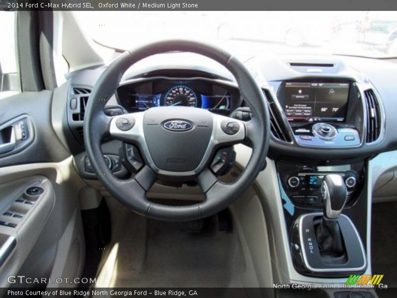 Oxford White / Medium Light Stone 2014 Ford C-Max Hybrid SEL