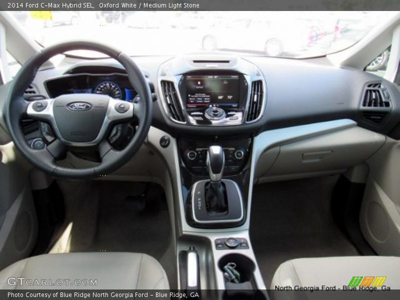 Oxford White / Medium Light Stone 2014 Ford C-Max Hybrid SEL