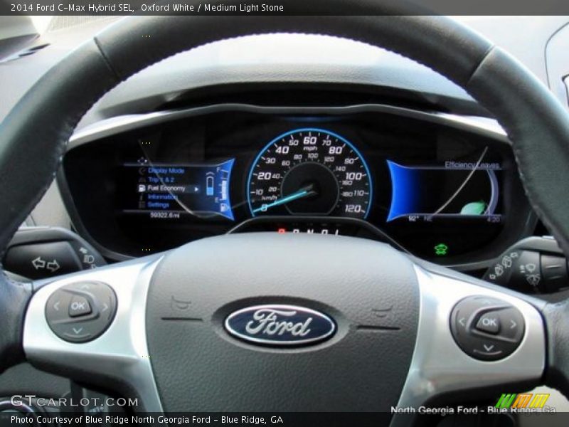Oxford White / Medium Light Stone 2014 Ford C-Max Hybrid SEL