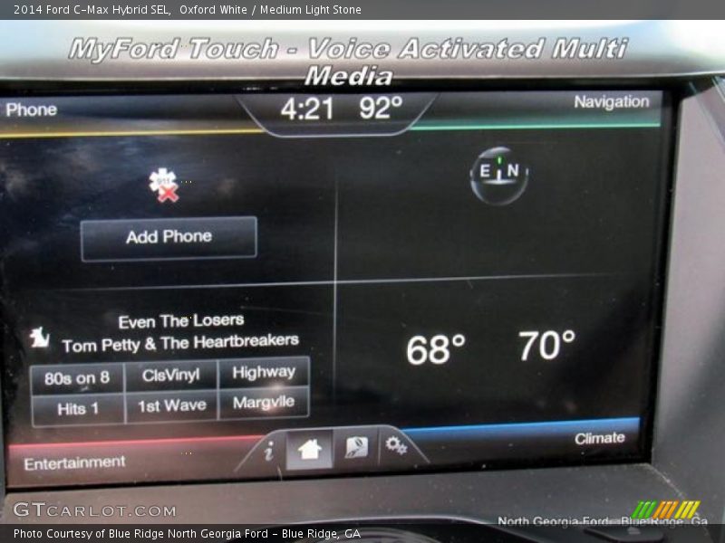 Oxford White / Medium Light Stone 2014 Ford C-Max Hybrid SEL