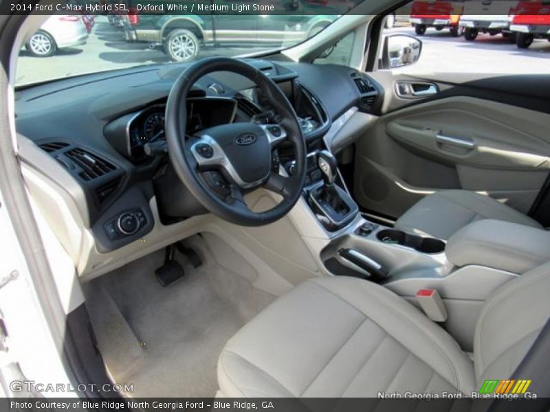 Oxford White / Medium Light Stone 2014 Ford C-Max Hybrid SEL