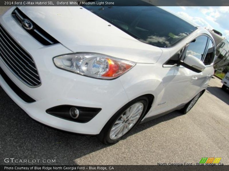 Oxford White / Medium Light Stone 2014 Ford C-Max Hybrid SEL