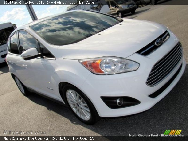 Oxford White / Medium Light Stone 2014 Ford C-Max Hybrid SEL