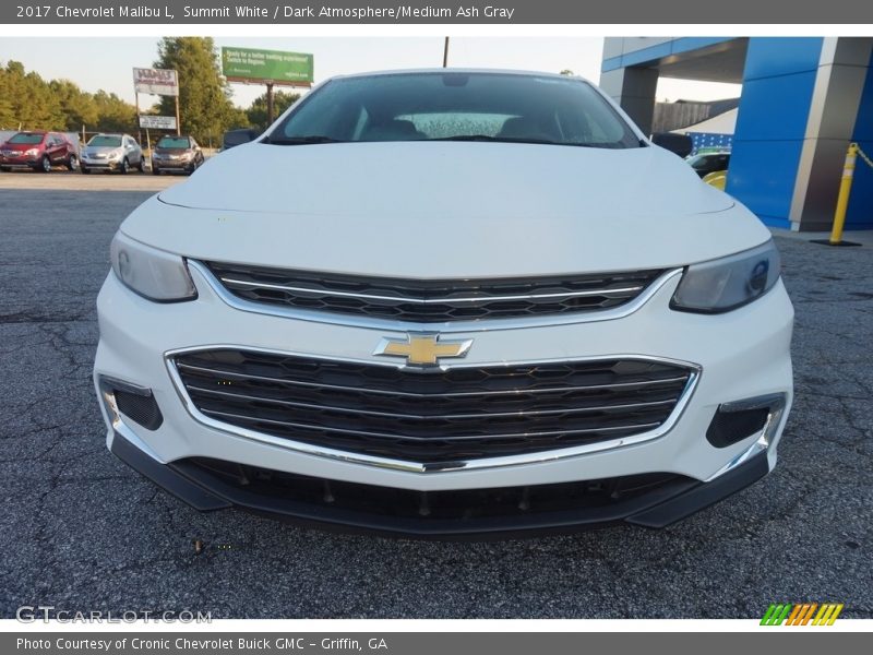 Summit White / Dark Atmosphere/Medium Ash Gray 2017 Chevrolet Malibu L