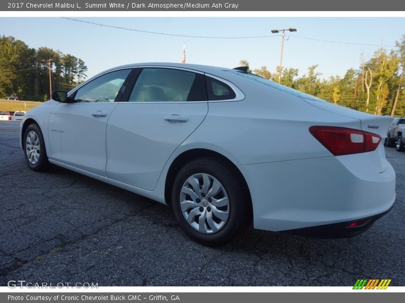 Summit White / Dark Atmosphere/Medium Ash Gray 2017 Chevrolet Malibu L