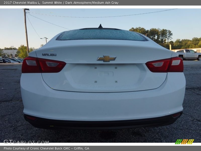 Summit White / Dark Atmosphere/Medium Ash Gray 2017 Chevrolet Malibu L