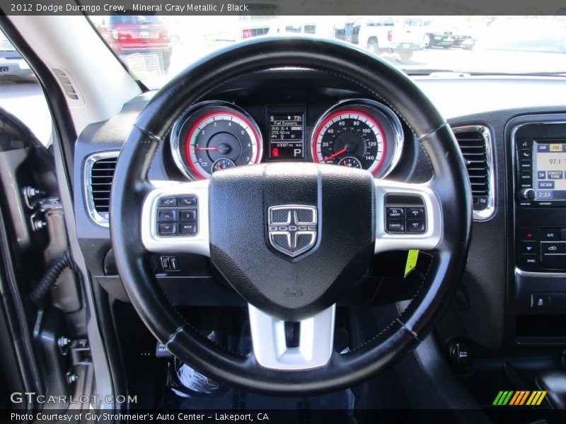 Mineral Gray Metallic / Black 2012 Dodge Durango Crew