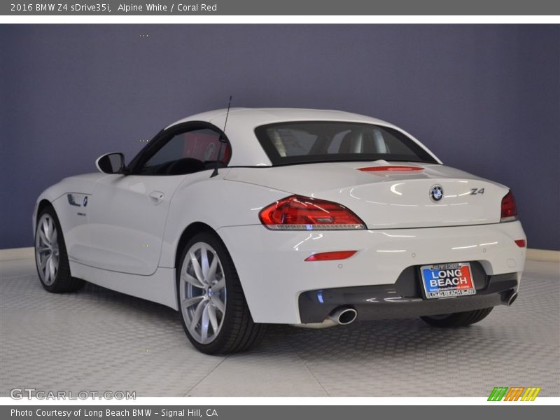 Alpine White / Coral Red 2016 BMW Z4 sDrive35i